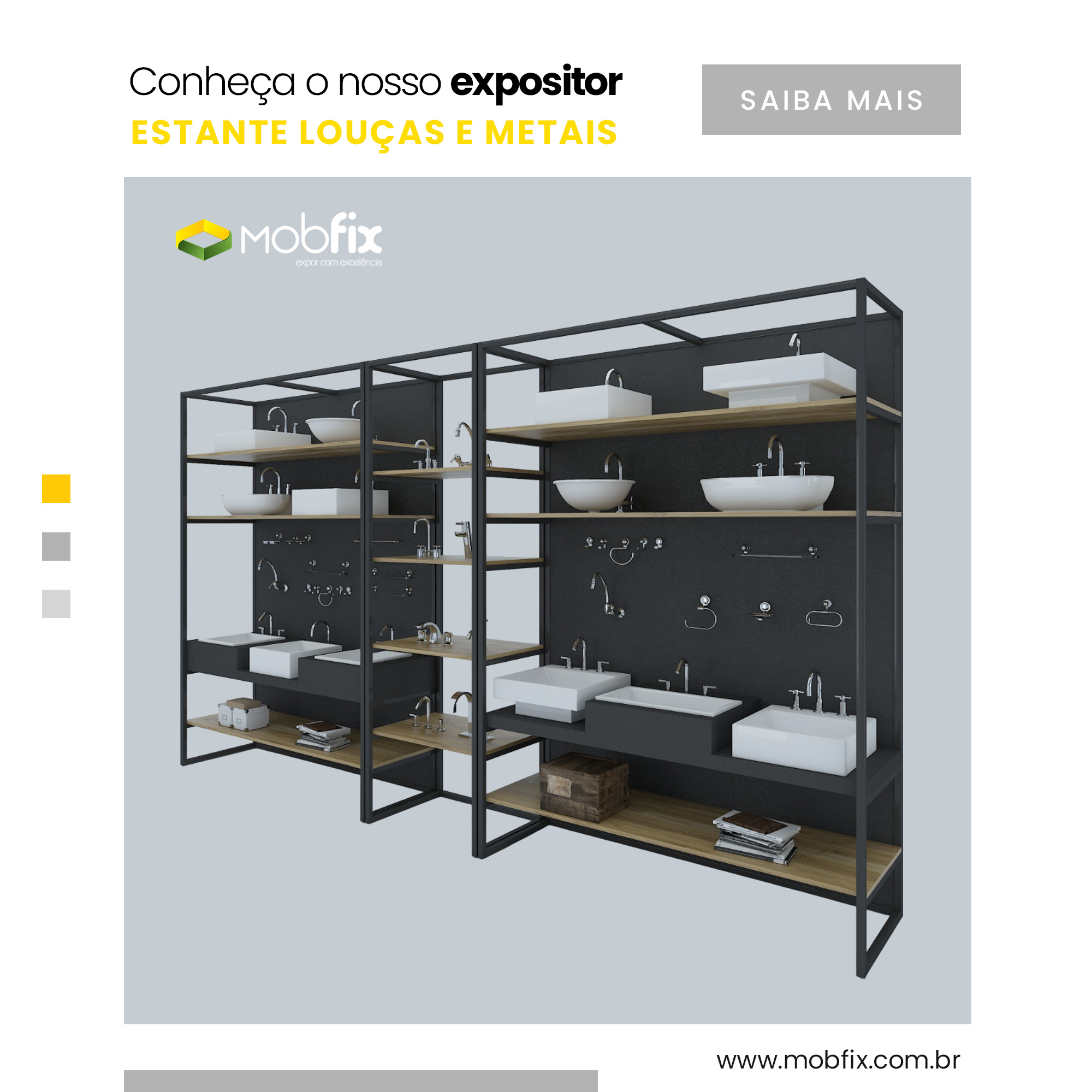 EXPOSITOR ESTANTE LOUÇAS E METAIS