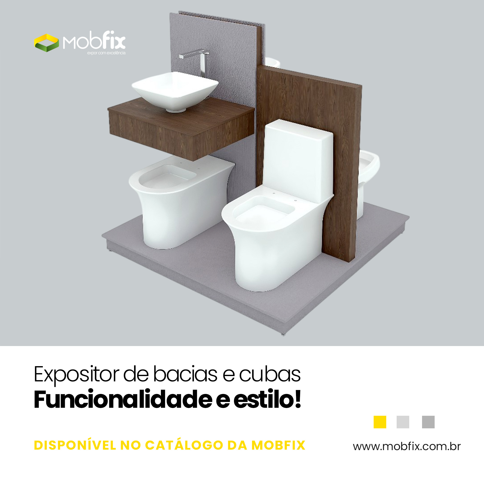 Expositor bacias e cubas