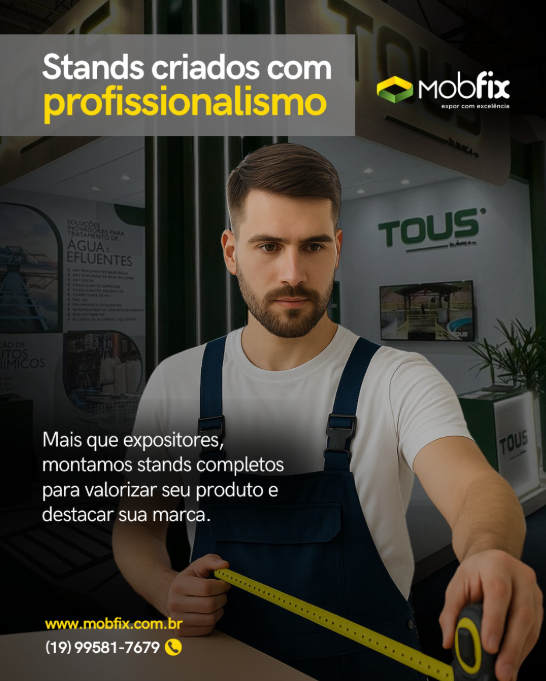 Stands criados com profissionalismo!